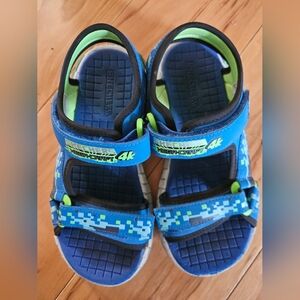 Skechers Kids Blue and Green Sandals